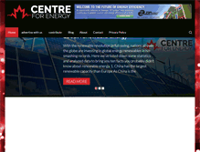 Tablet Screenshot of centreforenergy.com